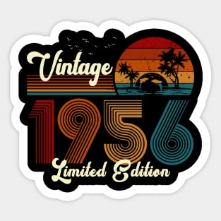 Vintage 1956 Shirt Limited Edition 64th Birthday Gift Sticker